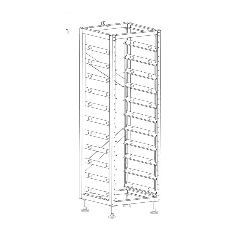 BOS-A-RACK11 — Стойка Deye BOS-A-Rack11 на 11 мест — для системы BOS-A