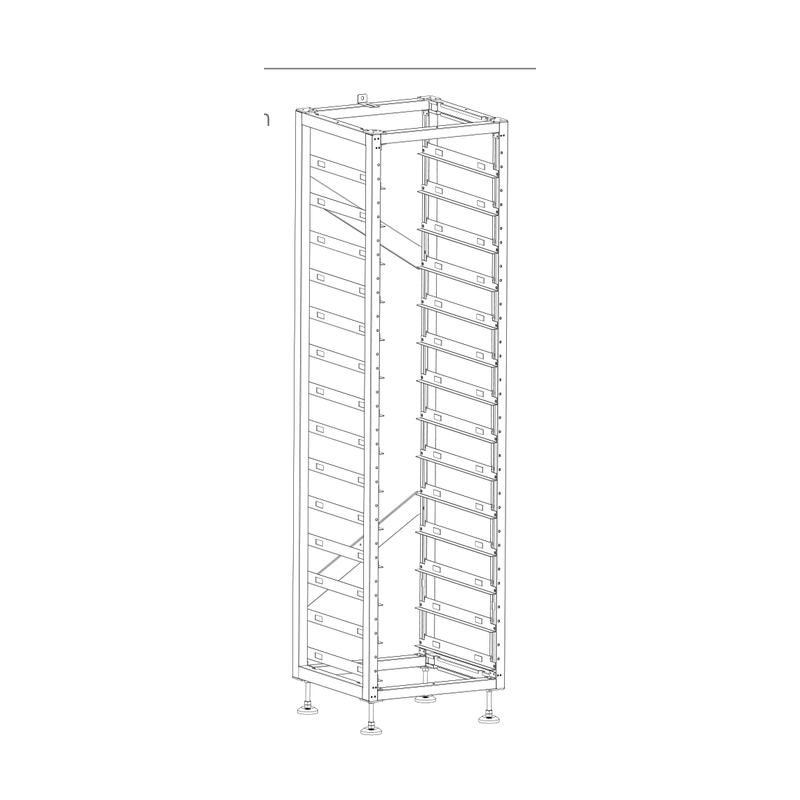 BOS-A-RACK14 — Стойка Deye BOS-A-Rack14 на 14 мест — для системы BOS-A100