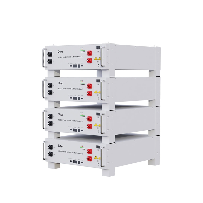 SE-G5.1-PRO-B — АКБ Deye SE-G5.1-PRO-B — LiFePO4, 51,2 В / 100 Ач (5,12 кВт·ч), Вид сбоку: глубина корпуса 540 мм, высота модуля 133 мм (3U)