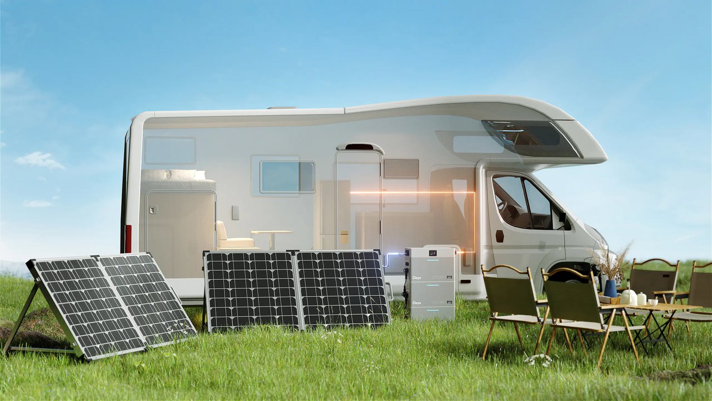 SUN-BK250-2.56KWH-EU-AM4-18L — Портативная станция Deye SUN-BK250 — 2,5 кВт / 2,56 кВт·ч, 4 MPPT, сцена установки